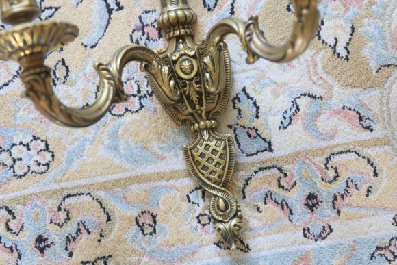 Красивейшая пара бра из латуни. Конец 19 века