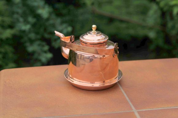 Старинный скандинавский чайник из меди полированный. OPA Helsinki