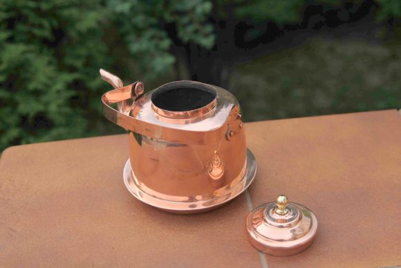 Старинный скандинавский чайник из меди полированный. OPA Helsinki