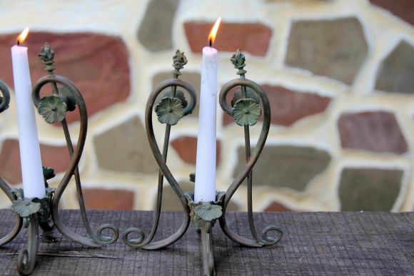 Невероятные старинные подсвечники. Редкие, в шикарной патине