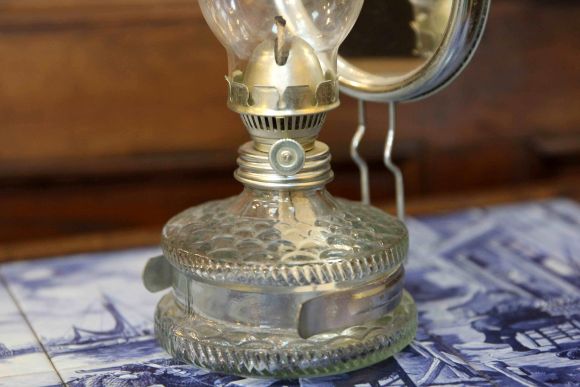 Интересная антикварная керосиновая лампа. Европа. Начало 20 века