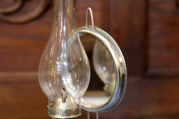 Интересная антикварная керосиновая лампа. Европа. Начало 20 века