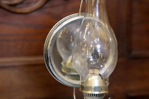 Интересная антикварная керосиновая лампа. Европа. Начало 20 века