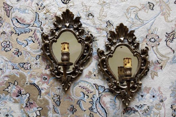 Уникальные старинные бра с зеркалами