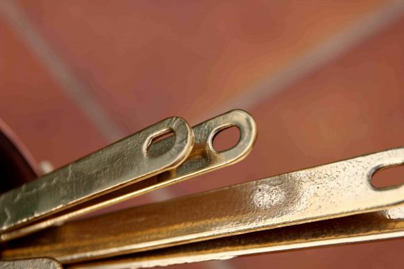 Набор тяжелых медных ковшей с латунными ручками