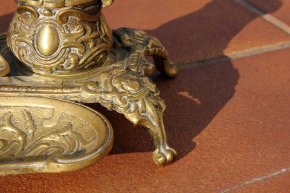 Старинная чернильница из бронзы с патиной. Европа. Начало 20 века