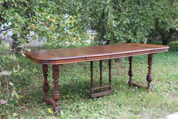 Антикварный раскладной дубовый стол