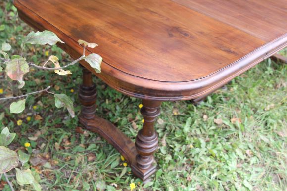 Антикварный раскладной дубовый стол