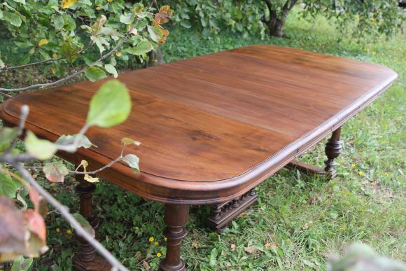 Антикварный раскладной дубовый стол