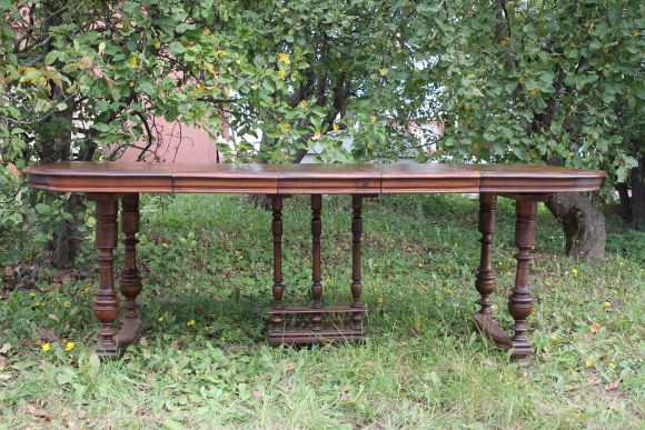 Антикварный раскладной дубовый стол