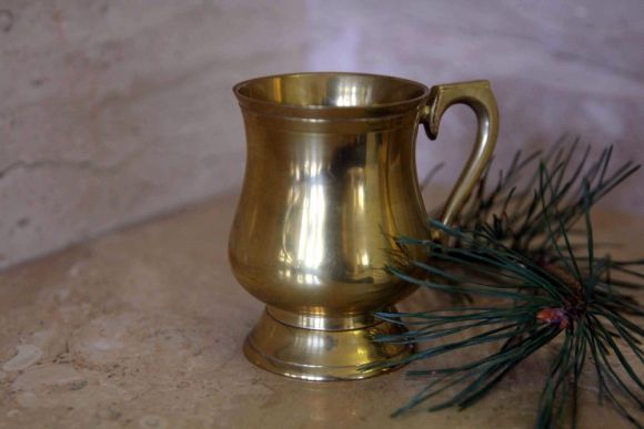 Замечательная латунная кружка. Европа. Начало 20 века