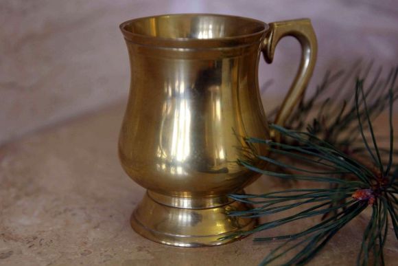 Замечательная латунная кружка. Европа. Начало 20 века