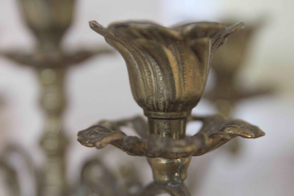 Роскошный старинный канделябр на 5 свечей