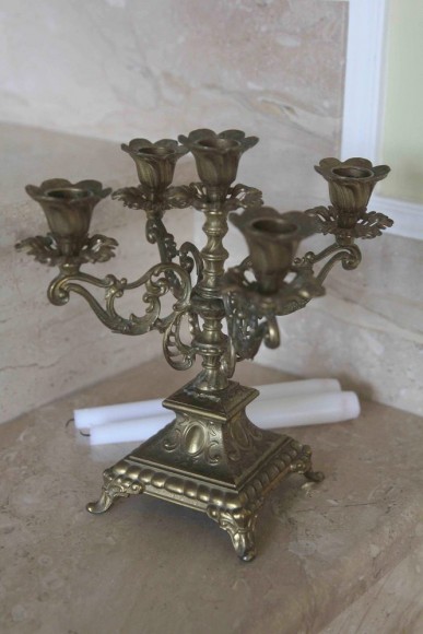 Роскошный старинный канделябр на 5 свечей