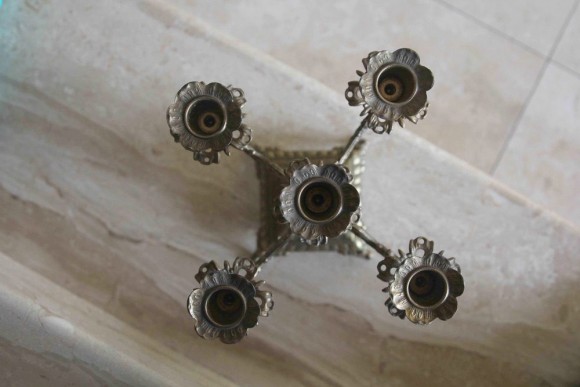 Роскошный старинный канделябр на 5 свечей