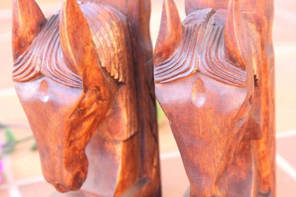 Держатели для книг ЛОШАДКИ bookend. Красное дерево. Европа