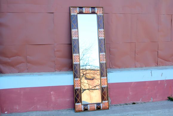 Винтажное зеркало в азиатском стиле