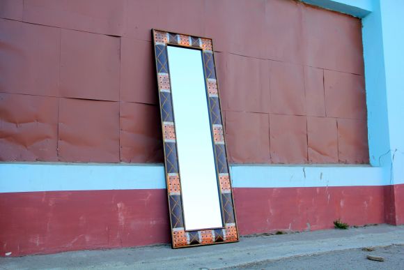 Винтажное зеркало в азиатском стиле