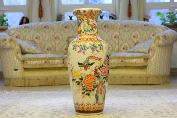 Огромная винтажная ваза ручной работы