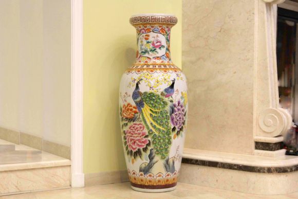 Огромная винтажная ваза ручной работы