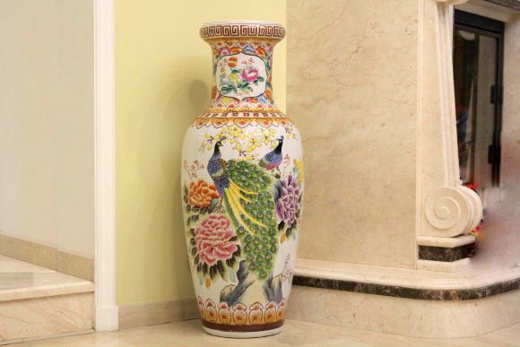 Огромная винтажная ваза ручной работы