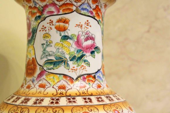 Огромная винтажная ваза ручной работы