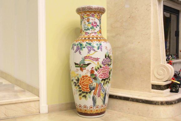 Огромная винтажная ваза ручной работы