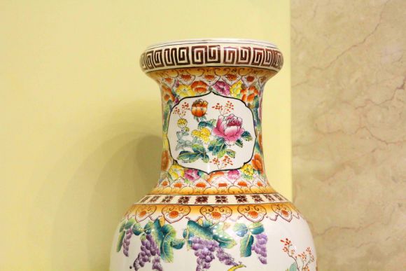 Огромная винтажная ваза ручной работы