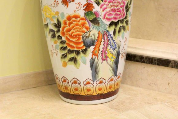 Огромная винтажная ваза ручной работы