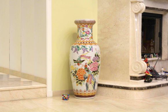 Огромная винтажная ваза ручной работы