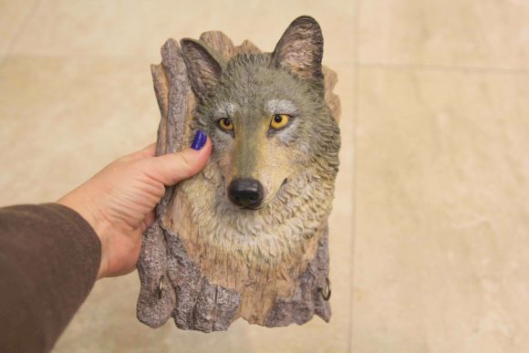 Объемное настенное панно волк. Европа. Середина 20 века