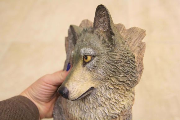 Объемное настенное панно волк. Европа. Середина 20 века