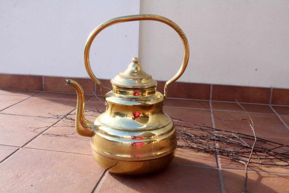 Латунный чайник старинной бельгийской фирмы Dinanderie BIETTLOT