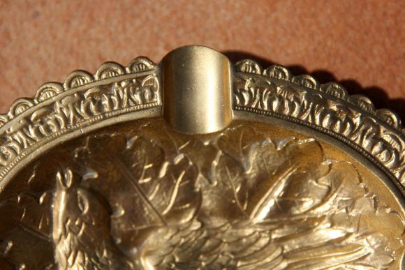 Овальная тяжелая пепельница. Сюжет охота. ТЕТЕРЕВ