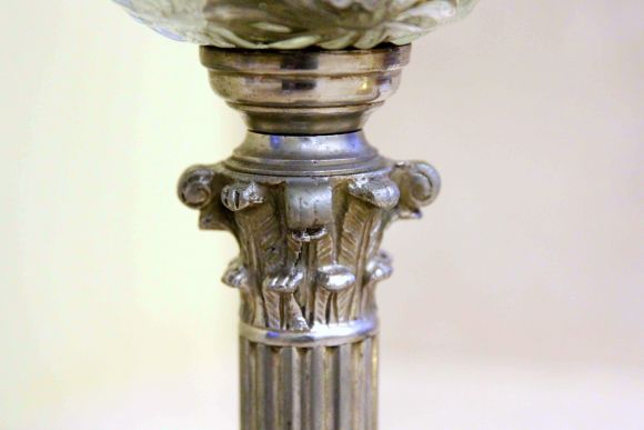Невероятная потрясающая лампа колонна. Европа. Конец 19 века
