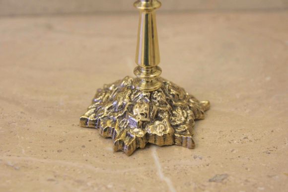 Парные подсвечники из латуни