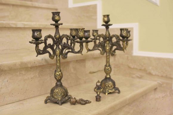 Старинные парные подсвечники. Европа. Начало 20 века