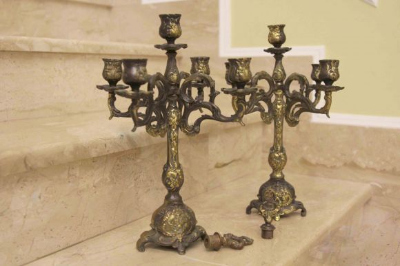 Старинные парные подсвечники. Европа. Начало 20 века