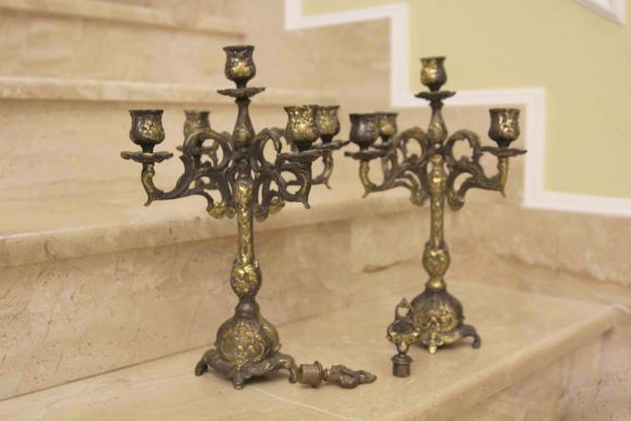 Старинные парные подсвечники. Европа. Начало 20 века