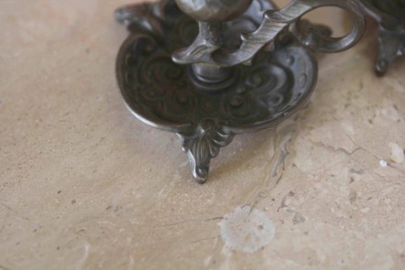 Очень красивые бронзовые подсвечники в патине