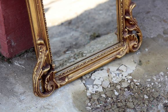 Зеркало золоченое в полный рост