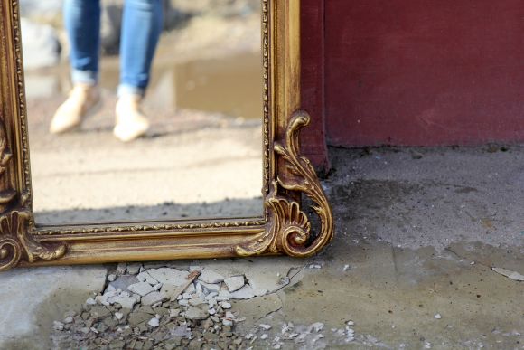 Зеркало золоченое в полный рост