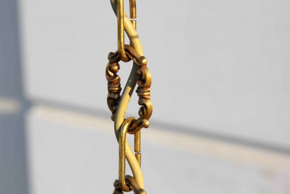 Винтажная люстра из латуни. Европа. Середина 20 века