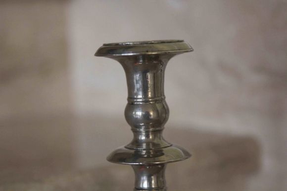 Коллекционные антикварные подсвечники посеребренные. Россия