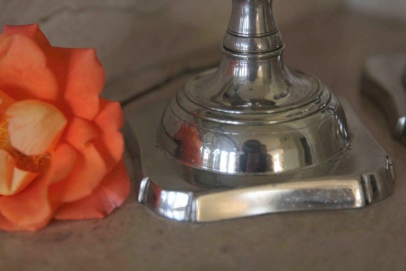 Коллекционные антикварные подсвечники посеребренные. Россия