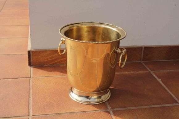 Старинное ведро для шампанского. Европа начало 20 вв. Латунь