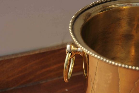 Старинное ведро для шампанского. Европа начало 20 вв. Латунь