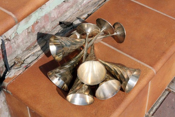 Набор бокалов для шампанского, ФЛЮТЕ, серебрение. Европа