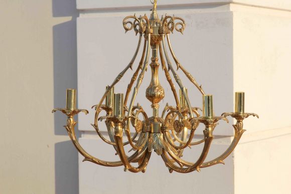 Красивая винтажная люстра из Италии. Европа. Середина 20 века