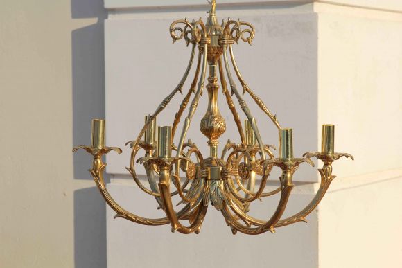 Красивая винтажная люстра из Италии. Европа. Середина 20 века